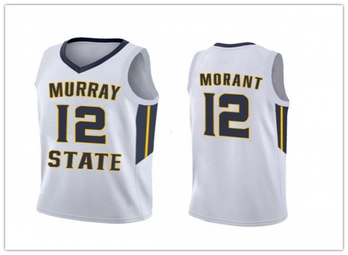 Men's Murray State #12 Ja Morant White College Basketball Jersey