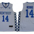 Men's Kentucky Wildcats #14 Tyler Herro White Basketball Elite Stitched NCAA Jersey
