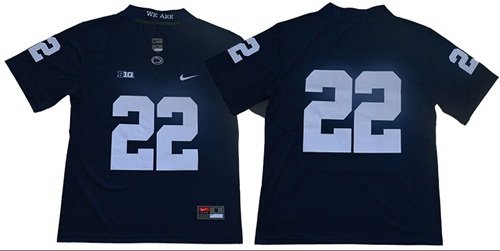 Men's Penn State Nittany Lions #22 Blue Stitched NCAA Jersey