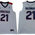 Men's Georgia Bulldogs #21 Rui Hachimura White Basketball Stitched NCAA Jersey
