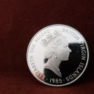1985 British Virgin Islands $20 Sterling Silver Commemorative Coin (0.925 Silver)