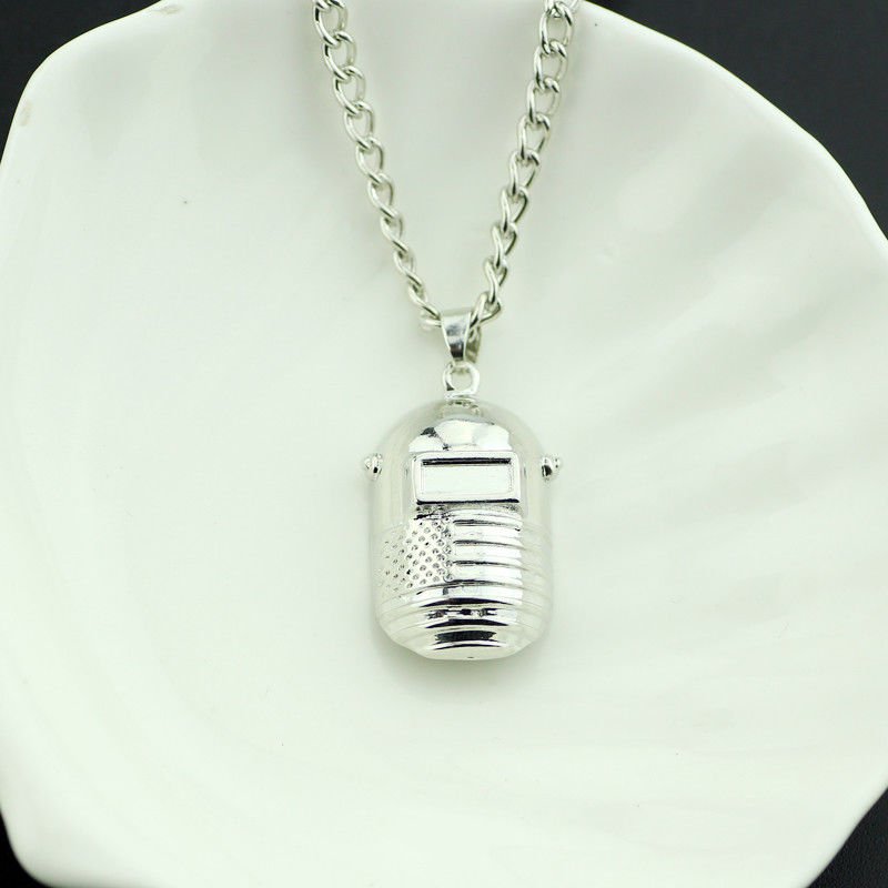 Men Necklace Welding Mask Welder Cap Jewelry Chain Metal Fashion Mens Gift NEW