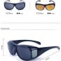 Night Vision Anti-Glare Wraparound Glasses for Bright & Safe Night Time Driving