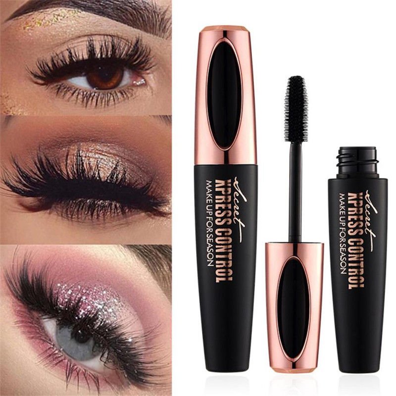 4D Silk Fiber Eyelash Mascara Extension Makeup Black Waterproof Kit Eye Lashes