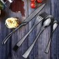 Onyxware Luxury Flatware Cutlery Diner Stainless Steel Set Black 4Pcs New
