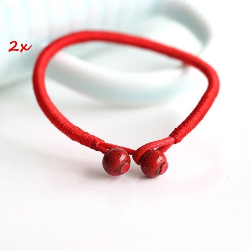 The Original Lucky Ceramic Red String Bracelets [Set of 2]  (Standard Shipping)