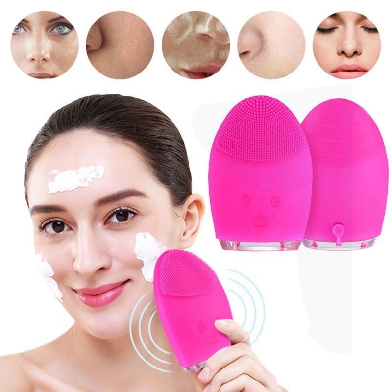 Electric Massage Facial Cleaning Brush Washing Machine Waterproof Silicone