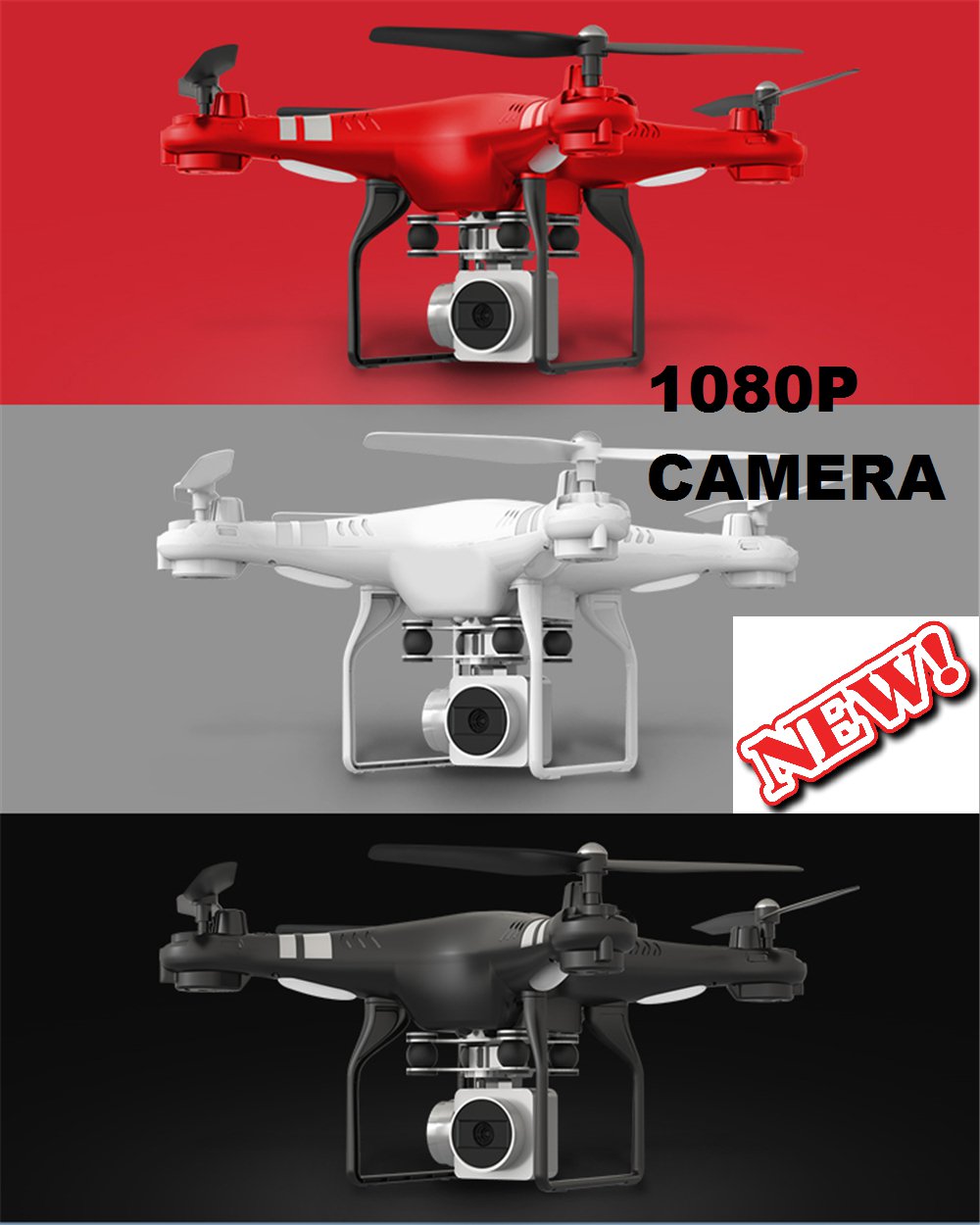 FREE SHIPPING--WIFI DRONE SPLASH AUTO WITH 1080P CAMERA LIVE VIDEO AND GPS