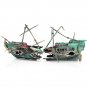 Large Aquarium Decorations Wreck Sunk Ship Plactic Boat Air Split Shipwreck Fish