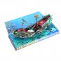 Large Aquarium Decorations Wreck Sunk Ship Plactic Boat Air Split Shipwreck Fish