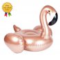 2018 New Rose gold Flamingo Inflatable Swimming Float Tube Raft Adult Giant Pool
