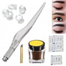 Microblading Permanent 3D Makeup Eyebrow Tattoo Pen Needles Pigment Ink Kit Set