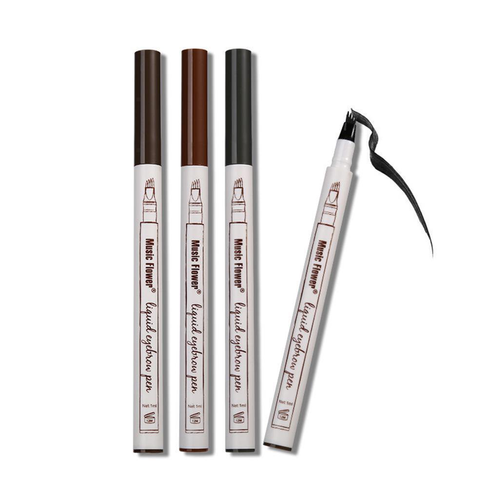 3 Colors Waterproof Smudge-proof Makeup Fine Sketch Liquid Eyebrow Pen Tattoo