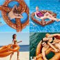 Swimming Tube Bagel Lounge Inflatable Float Adult Swim Ring Air Mat Pool Raft