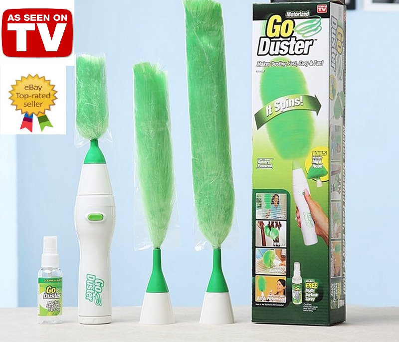 Electric Go Duster Dust Multi Function Motorized Spins Cleaning Tool