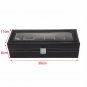 Leather Watch Jewelry Display Storage Holder Case 6 Grids Organizer Box JJ