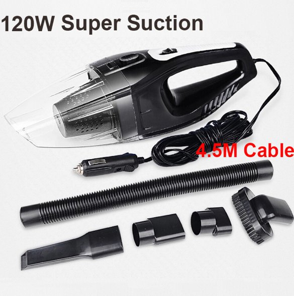 Auto Accessories Portable 120W 12V Car Vacuum Cleaner Handheld Mini Super Suctio