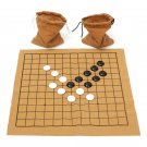 90Pcs Go Game Weiqi Professional Go Bang Mental Suede Leather Sheet Board Set