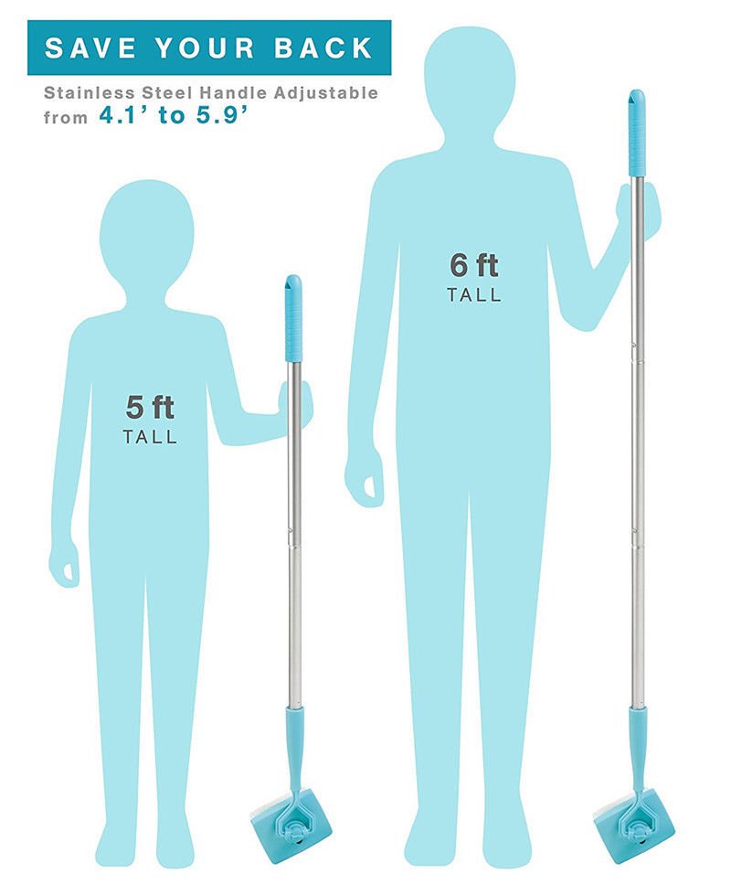 New Baseboard Buddy Extendable Microfiber Duster Cleaner adjust