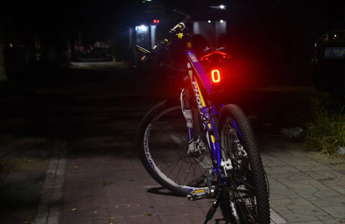 New Original Meilan X6 6 Mode 16 LED Rechargeable Smart Bike Rear Light - BLACK