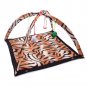 NEW LEOPARD PRINT PET CAT ACTIVITY PLAYING TENT TOY BED PAD DOG MAT HOUSE BELLS