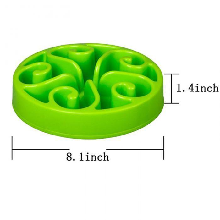 wangstar Slow Feed Dog Bowl 8 inch, Bloat Stop Dog Puzzle Bowl Maze, Cat Food
