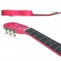 38 Inch 6 Strings 18 Fret Pink Black Color Basswood Body Classical Guitar Music Instrument For Begin