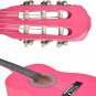 38 Inch 6 Strings 18 Fret Pink Black Color Basswood Body Classical Guitar Music Instrument For Begin