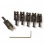 6pcs Roller Bridge Tremolo Saddles 1pc w/ Wrench For Tele Electric Guitar