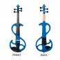 NAOMI Full Size 4/4 Violin Electric Violin Fiddle Maple Body Fingerboard Pegs Chin Rest with Bow Cas