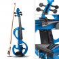 NAOMI Full Size 4/4 Violin Electric Violin Fiddle Maple Body Fingerboard Pegs Chin Rest with Bow Cas