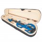 NAOMI Full Size 4/4 Violin Electric Violin Fiddle Maple Body Fingerboard Pegs Chin Rest with Bow Cas