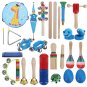 22 Pieces Set Orff Musical Instruments Hand Percussion Musical Toy for Kids Music Learning/KTV Party