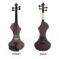 NAOMI 4/4 Electric Violin Solid wood Silent Active Pickup 6 Colored Guitar Head Violin Case Bow