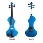 NAOMI 4/4 Electric Violin Solid wood Silent Active Pickup 6 Colored Guitar Head Violin Case Bow
