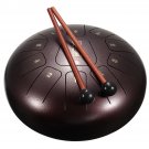 10'' Steel Tongue Drum Handpan D Major 11 Notes Hand Tankdrum  With Bag Mallets