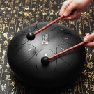 10'' Steel Tongue Drum Handpan D Major 8 Notes Hand Tankdrum  With Bag Mallets