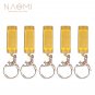 Naomi 5 PCS 4 Hole 8 Tone Mini Harmonica Keychain Key Rings For Toy Gift Musical Instrument