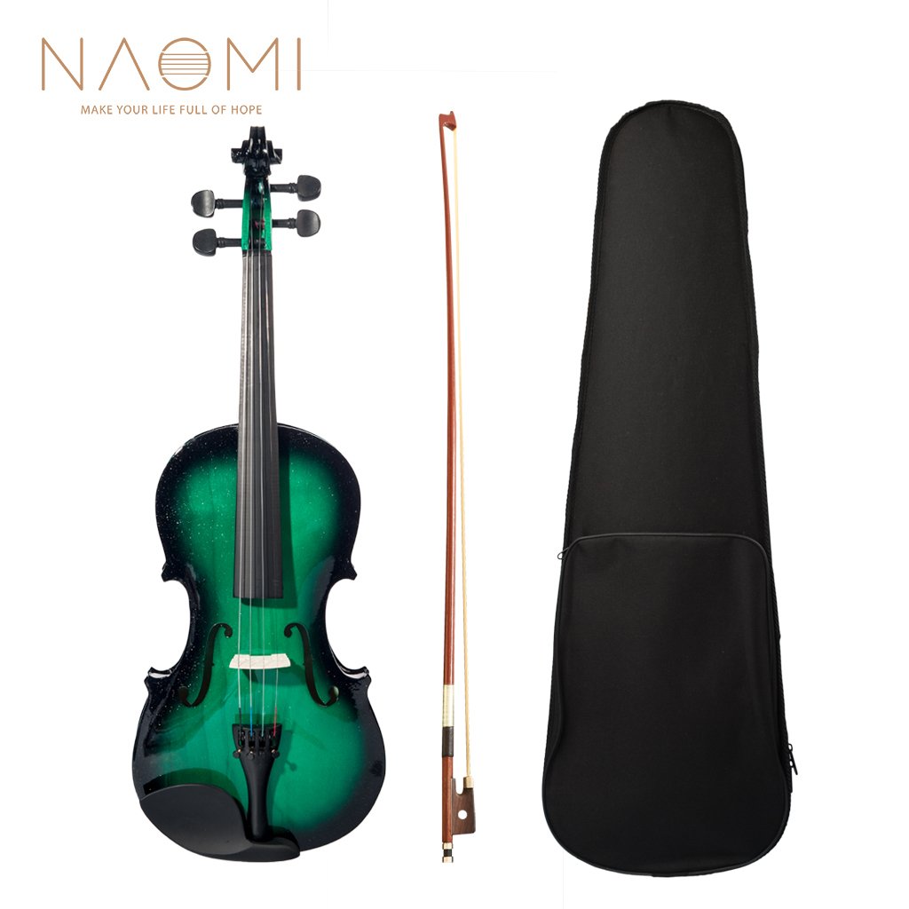 NAOMI Acoustic Violin 4/4 Violin Fiddle With Case+Bow Set