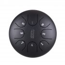 6 Inch 8 Notes G Tune Steel Tongue Drum Handpan Instrument with Drum Mallets and Bag