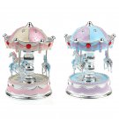 Merry-Go-Round Carousel Music Box with Light For Gift Decoration Toy