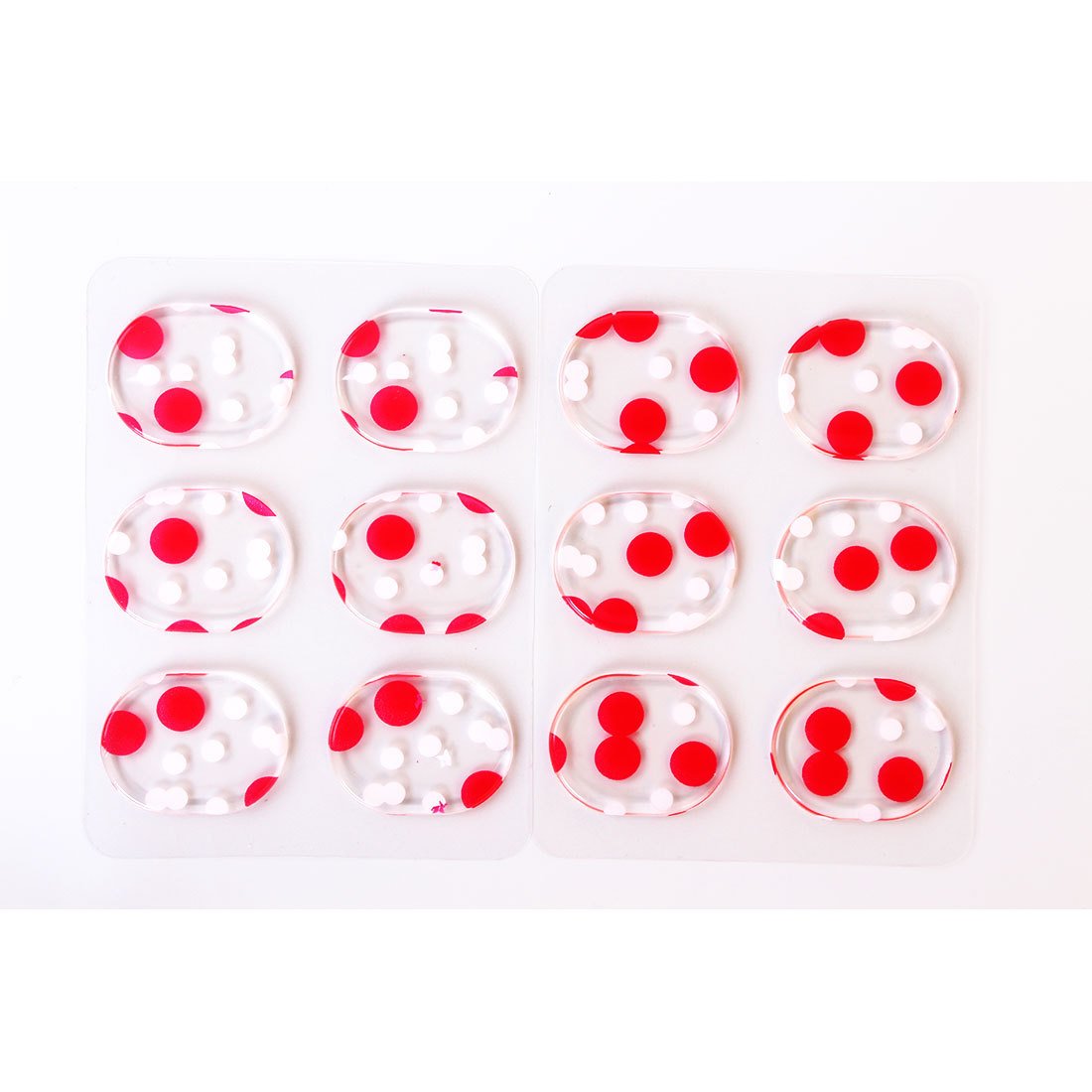 12pcs/set Snare Drum Mute Pad Drum Damper Gel Pads Snare Tom Drum Muffler Mute Transparent Percussio