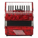 Irin 26 Key 48 Bass Accordion Three Rows Spring Level Playing Accordion Keyboard Instrument