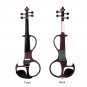 NAOMI Full Size 4/4 Violin Electric Violin Fiddle Maple Body Fingerboard Pegs Chin Rest with Bow Cas