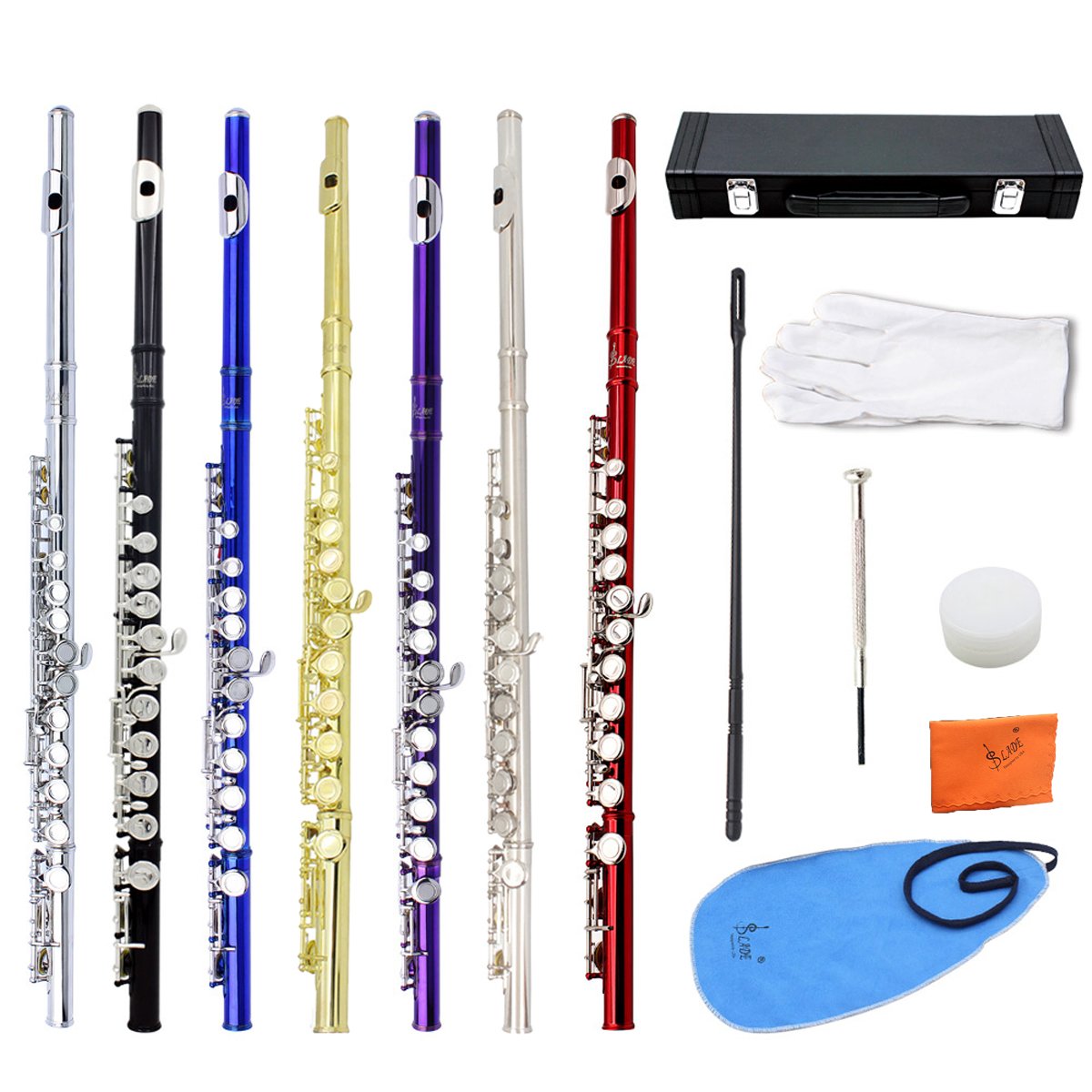 SLADE 16 Holes C Key Flute Copper with Cloth Screwdriver Gloves Bag