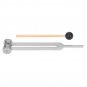 128HZ Aluminum Alloy Silver Tuning Fork Chakra Hammer Ball Diagnostic Tools