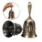 Retro Metal Tone Copper School Dinner Shop Hand Bell Tea Bell Hand Held 2.2x4.5