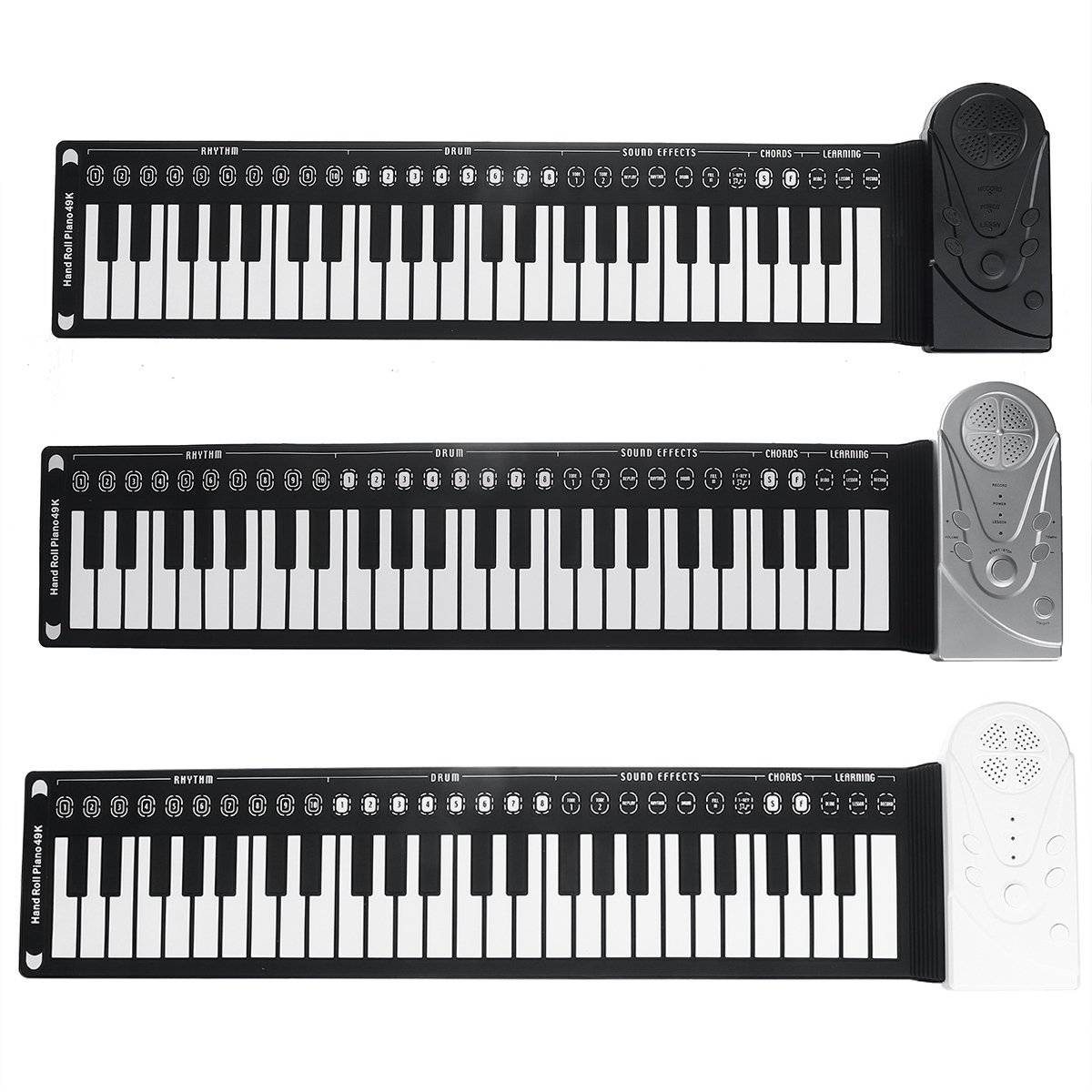 49 Keys Roll Up Electric Keyboard Piano Built-in Speaker Kids Music Learning Toy