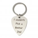 1Pcs Stainless Steel Guitar Picks with Keychain