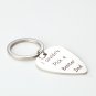 1Pcs Stainless Steel Guitar Picks with Keychain